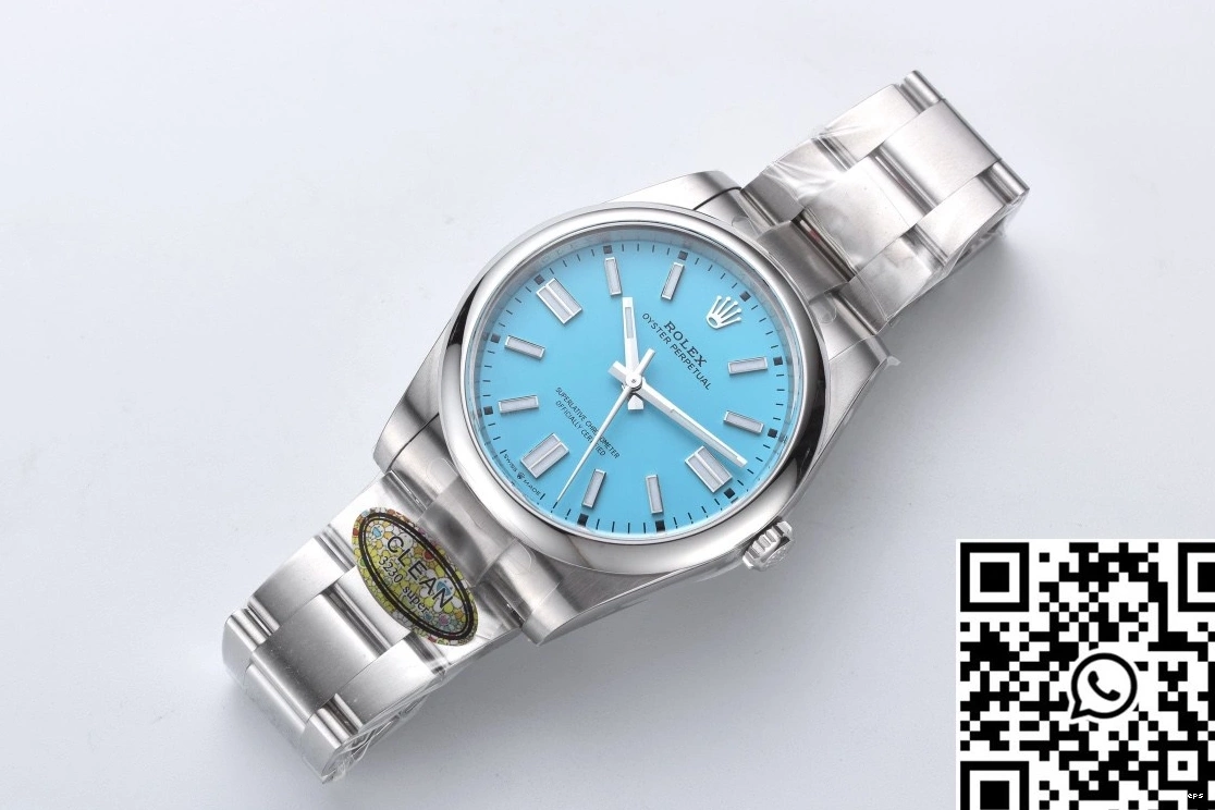 Factory Turquoise Oyster Blue Dial 41MM Rolex Clean M124300-0006 Perpetual 0321